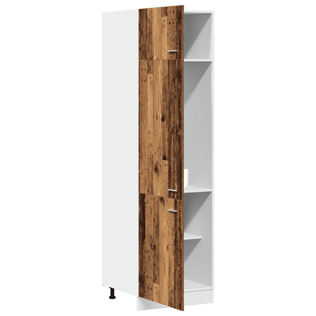 Refrigerator Cabinet Lyon Old Wood 60x57x207 cm Engineered Wood